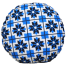 Exclusive Round Cushion Cover, Blue And Black 16x16 Inch image
