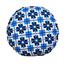 Exclusive Round Cushion Cover, Blue And Black 16x16 Inch image