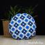 Exclusive Round Cushion Cover, Blue And Black 18x18 Inch image