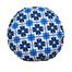 Exclusive Round Cushion Cover, Blue And Black 20x20 Inch image
