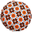 Exclusive Round Cushion Cover, Orenge And Black 16x16 Inch image