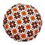 Exclusive Round Cushion Cover, Orenge And Black 16x16 Inch image