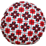 Exclusive Round Cushion Cover, Red And Black 16x16 Inch image