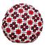 Exclusive Round Cushion Cover, Red And Black 14x14 Inch image