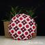 Exclusive Round Cushion Cover, Red And Black 16x16 Inch image
