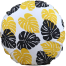 Exclusive Round Cushion Cover, Yellow And Black 20x20 Inch image