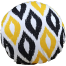 Exclusive Round Cushion Cover, Yellow And Black 20x20 Inch image