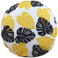 Exclusive Round Cushion Cover, Yellow And Black 16x16 Inch image