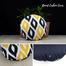 Exclusive Round Cushion Cover, Yellow And Black 14x14 Inch Set of 5 image