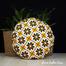 Exclusive Round Cushion Cover, Yellow And Black 18x18 Inch image