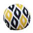 Exclusive Round Cushion Cover, Yellow And Black 16x16 Inch image