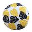 Exclusive Round Cushion Cover, Yellow And Black 14x14 Inch image