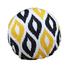 Exclusive Round Cushion Cover, Yellow And Black 20x20 Inch image