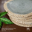 Exotic combo of handwoven cotton and Jute Dark Gray placemat-12″dia (set of six) image