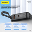 FONENG PX111 10000mAh Mini 22.5W Power Bank with 2 Built-in Cables- Black image