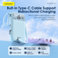 FONENG PX112 10000mAh Mini 22.5W Magnetic Wireless Power Bank with 2 Built-in Cables- Blue image