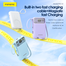 FONENG PX112 10000mAh Mini 22.5W Magnetic Wireless Power Bank with 2 Built-in Cables- Blue image