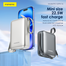FONENG PX115 10000mAh Mini 22.5W Power Bank with 2 Built-in Cables- Dark Gray image