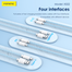 FONENG (XS02) 1.2M Braided Cable 60w And PD 27W Fast Charging Cable Type-C to Type-C- White image