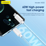 FONENG (XS02) 1.2M Braided Cable 60w And PD 27W Fast Charging Cable Type-C to Type-C- White image