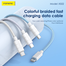 FONENG (XS02) 1.2M Braided Cable 60w And PD 27W Fast Charging Cable Type-C to Type-C- White image