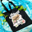 Fabric Hand Tote Bag With Zipper - BG-143 image