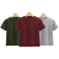 Fabrilife Kids Premium Blank T-Shirt Combo - Olive, Red Wine, Silver image