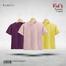 Fabrilife Kids Premium Blank T-Shirt Combo - Purple, Light Pink, Yellow image