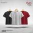 Fabrilife Kids Premium Blank T-Shirt Combo - Anthra Melange, Gray Melange, Red image