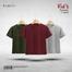 Fabrilife Kids Premium Blank T-Shirt Combo - Olive, Red Wine, Silver image