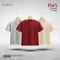 Fabrilife Kids Premium Blank T-Shirt Combo | Gray Melange, Red, Cream image