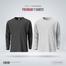 Fabrilife Mens Premium Blank Full Sleeve T Shirt Combo - Anthra Melange, Gray Melange image