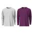 Fabrilife Mens Premium Blank Full Sleeve T Shirt Combo - Gray Melange, Purple image