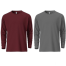 Fabrilife Mens Premium Blank Full Sleeve T Shirt Combo - Redwine, Charcoal image