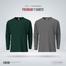 Fabrilife Mens Premium Blank Full Sleeve T Shirt Combo - Green, Charcoal image