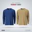 Fabrilife Mens Premium Blank Full Sleeve T Shirt Combo - Deep Blue, Tan image