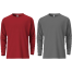 Fabrilife Mens Premium Blank Full Sleeve T Shirt Combo- Red, Charcoal image