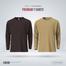 Fabrilife Mens Premium Blank Full Sleeve T Shirt Combo - Chocolate, Tan image
