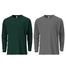 Fabrilife Mens Premium Blank Full Sleeve T Shirt Combo - Green, Charcoal image
