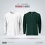 Fabrilife Mens Premium Blank Full Sleeve T Shirt Combo - White, Green image