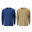 Fabrilife Mens Premium Blank Full Sleeve T Shirt Combo - Deep Blue, Tan image