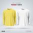 Fabrilife Mens Premium Blank Full Sleeve T Shirt Combo- Yellow, White image