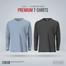 Fabrilife Mens Premium Blank Full Sleeve T Shirt Combo - Sky Blue and Anthra Melange image