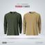 Fabrilife Mens Premium Blank Full Sleeve T Shirt Combo - Olive, Tan image