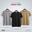 Fabrilife Mens Premium Blank T-shirt -Combo-Silver, Black, Tan image