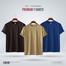 Fabrilife Mens Premium Blank T-shirt -Combo- Chocolate, Tan, Royal Blue image