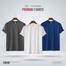 Fabrilife Mens Premium Blank T-shirt -Combo( Charcoal, White, Royal Blue) image
