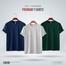 Fabrilife Mens Premium Blank T-shirt -Combo- Navy, Gray Melange, Green image