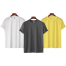 Fabrilife Mens Premium Blank T-shirt -Combo- White, Charcoal, Yellow image