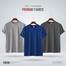 Fabrilife Mens Premium Blank T-shirt -Combo-Silver, Royal Blue, Charcoal image